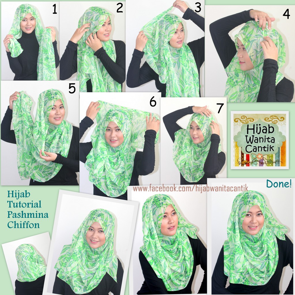 Tutorial Hijab Pashmina Chiffon Terbaru Tutorial Hijab Paling