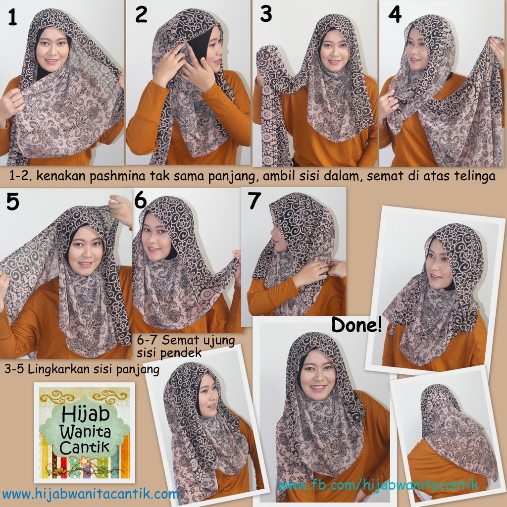 23 Koleksi Tutorial Hijab Pashmina Tipis Gratis Tutorial Hijab